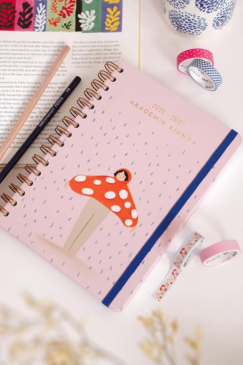 Matt Notebook 2026-2027 A5 Akademik Ajanda Spiralli 15x21 cm - 17 Aylık