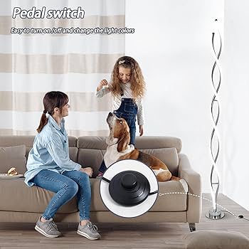 ADISUN 31W Modern Floor Lamp, LED Spiral Floor Lamp for ADISUN 31W Modern Floor Lamp, LED Spiral Floor Lamp for