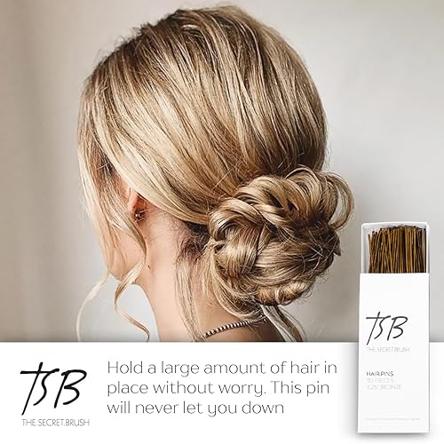 Miniatura 6 de TSB Fura No.1 - Juego de horquillas para el pelo de bronce profesional Jumbo de 30 a 3.25 pulgadas, 3 retenciones, estilo vintage, ideal para bodas