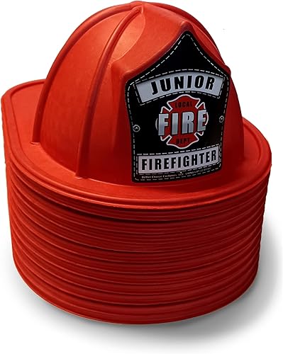Miniatura 7 de Paquete individual o múltiple, NO PLÁSTICO, sombrero de bombero infantil, suministros de fiesta, sombrero de fuego para niños