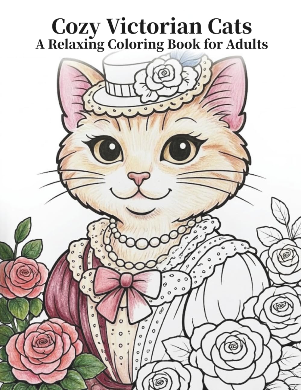 Cozy Victorian Cats: A Relaxing Coloring Book for Adults
