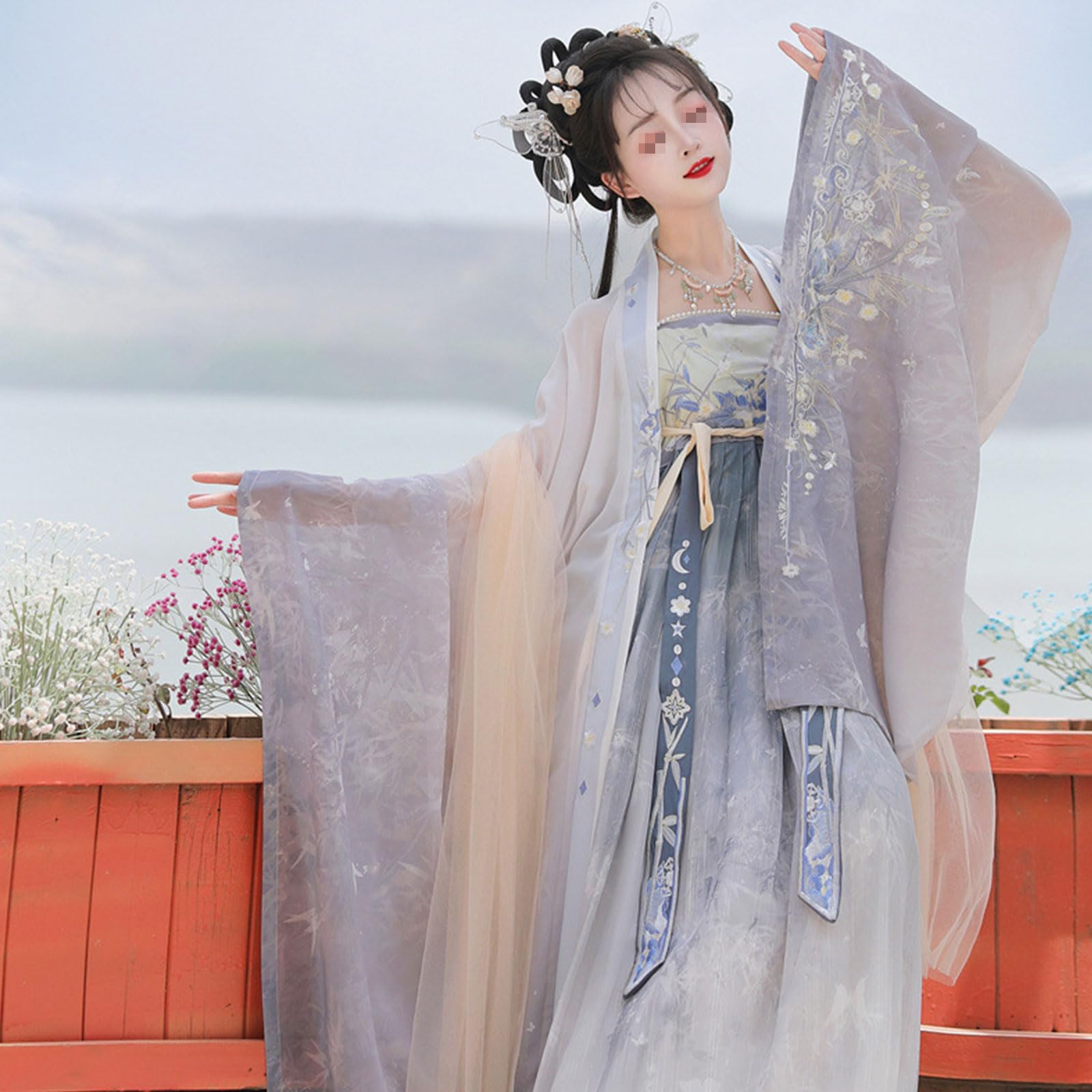 Tradycyjny Starożytny Chiński Kostium Hanfu Sukienka Przebranie Przebranie Na Karnawał,B,XL=168~175cm