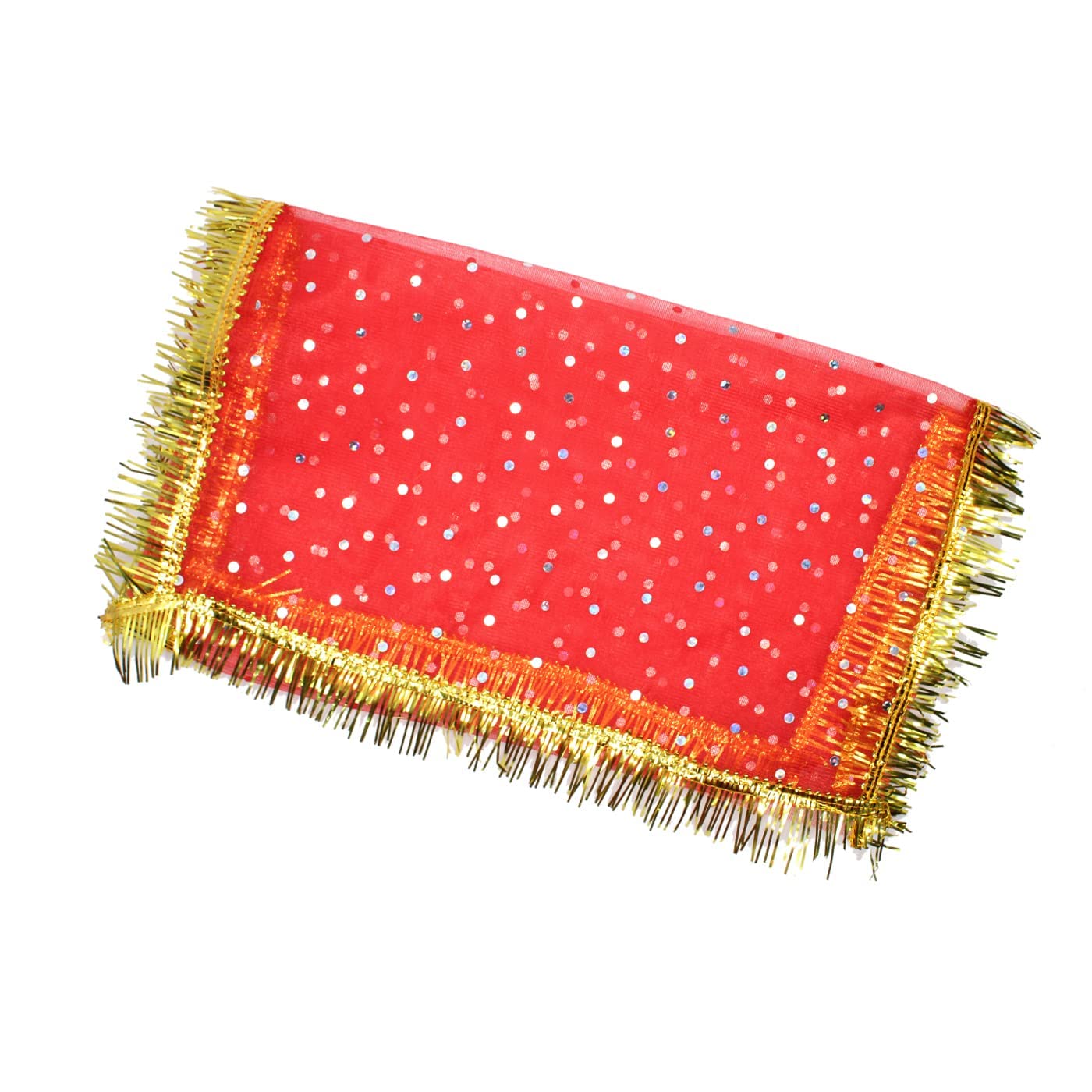 EKAN Navratri Kanjak Poojan Gift Items Dupatta/Chunni Set for Kanya Boys Girls Childrens Set of 12 Pcs Red Pack of 1 (Model-5) 1