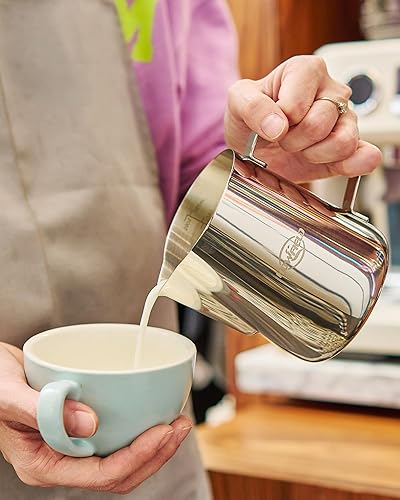 Miniatura 4 de Vaso espumador de leche para vaporizar, jarra de café para hacer espuma de café, jarra de espuma de 20 onzas, jarra de espuma para café con leche,