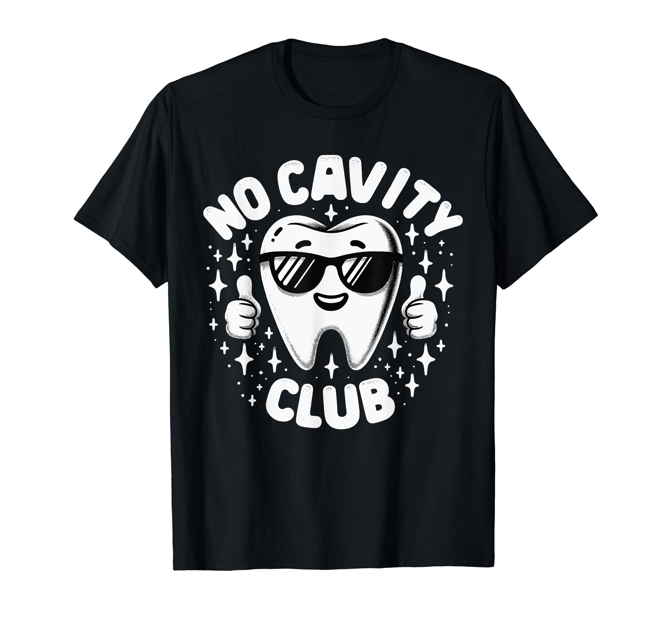 No Cavity Club - Cool Cartoon Tooth for Dental Achievers T-Shirt