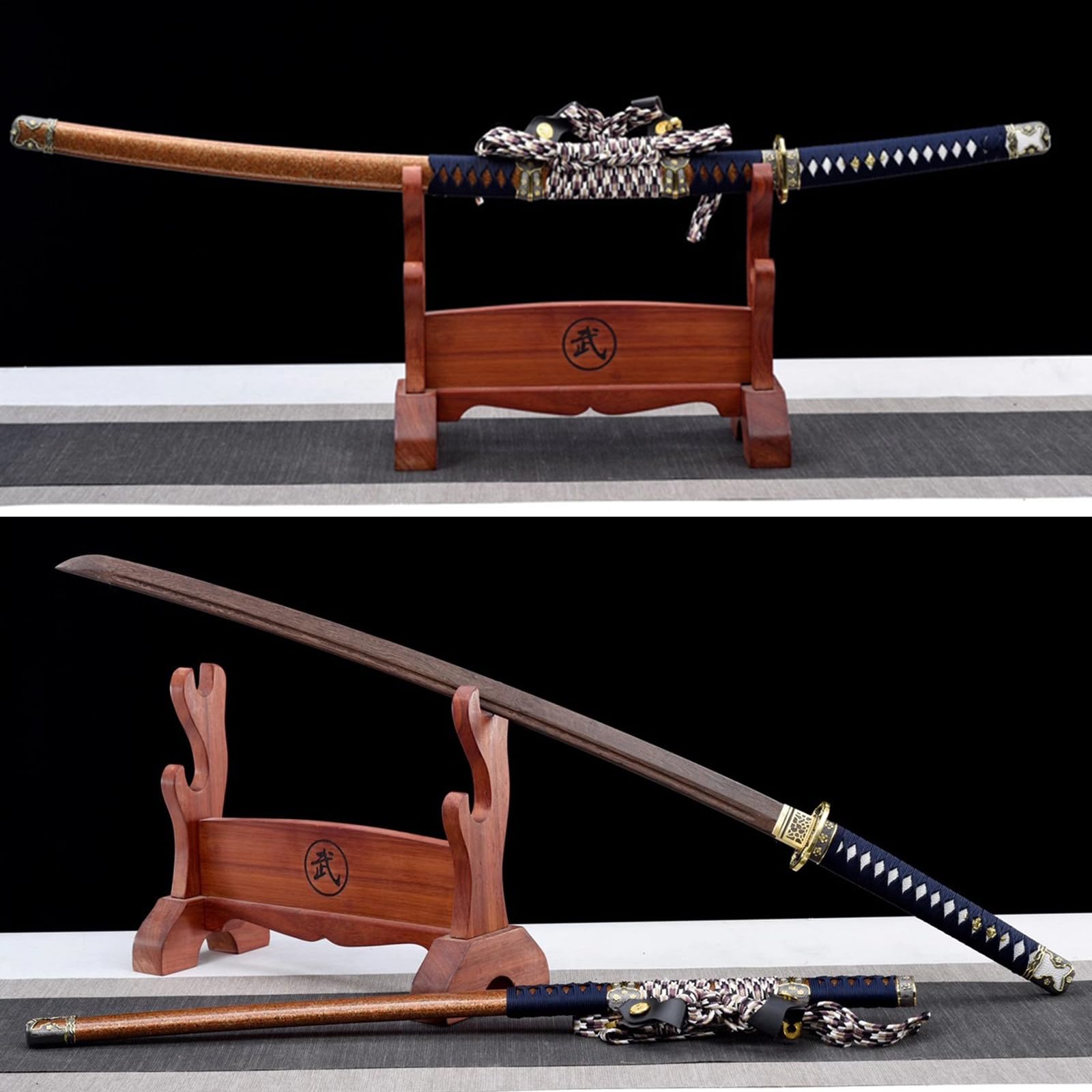 Katana Japonesa de Madera Tachi Palisandro Natural 104 cm Entrenamiento Kendo
