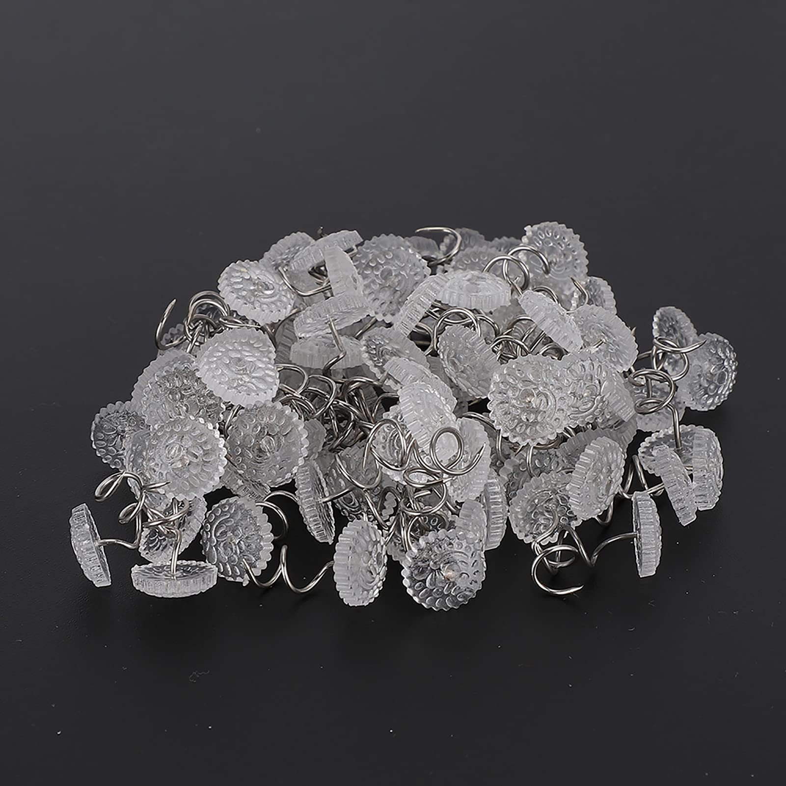 100 Pasadores Espirales Antideslizantes Para Tela – De Acero Inoxidable Y ABS, Ideales Para Fijar Fundas De Sofá, Sábanas, Manteles Y Cojines, En Caja Práctica