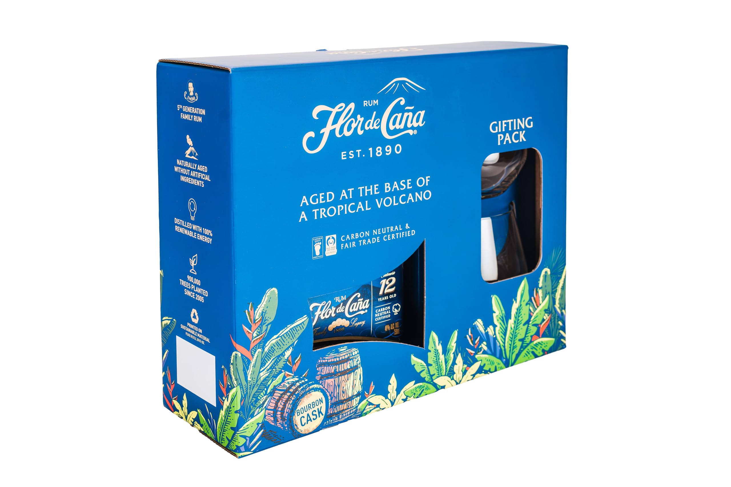 Flor de Caña 12 Year Rum Gepa + 2 Gläser