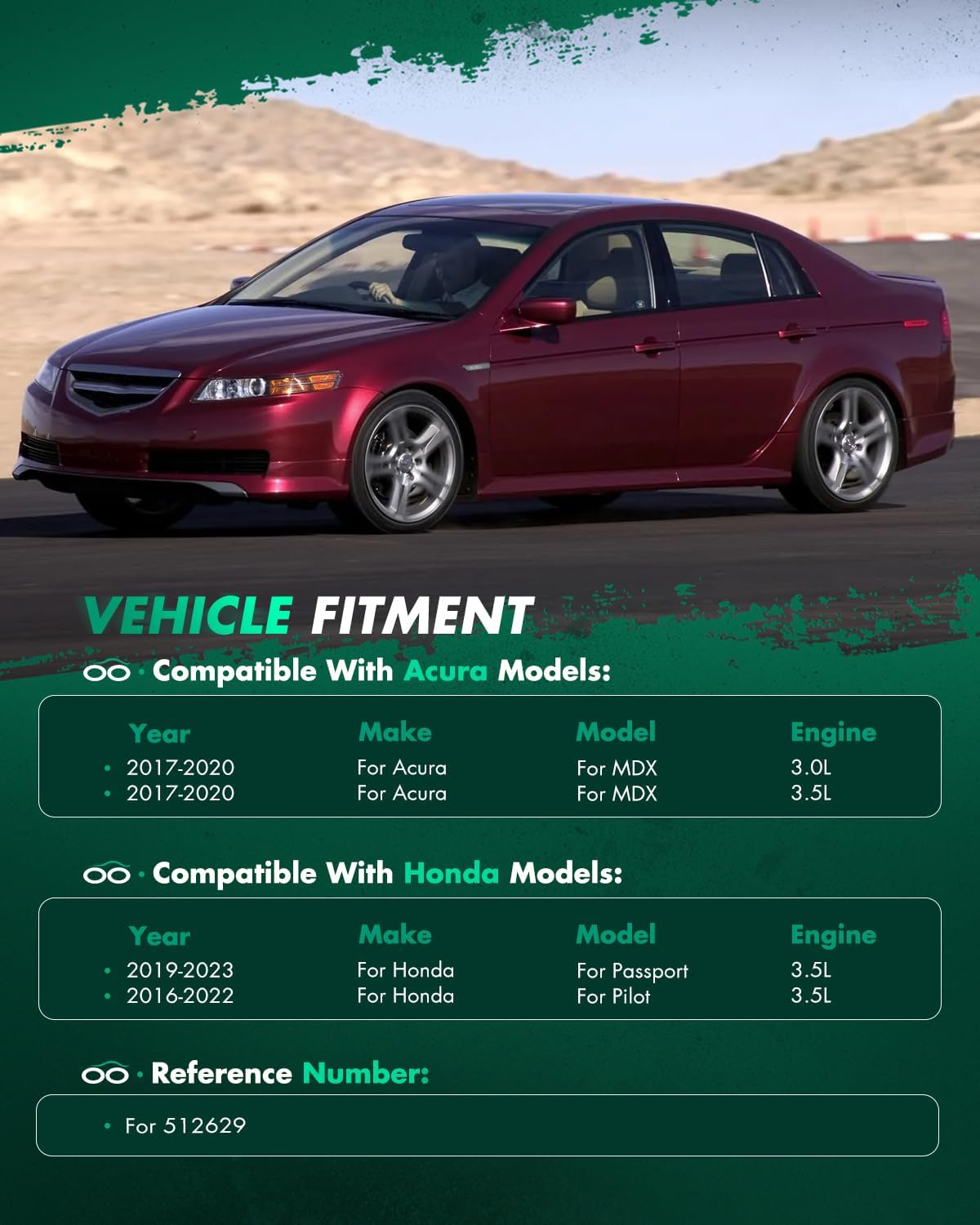 SCITOO Rear Left Right Wheel Bearing Hub for 2016-2023 for Acura MDX for Honda Passport,Pilot 512629 x1