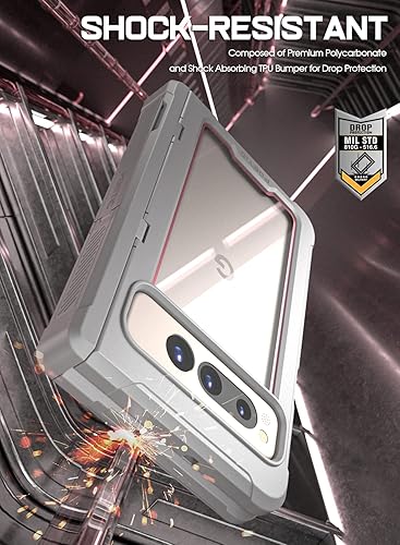 Miniatura 5 de Poetic Guardian - Funda para Google Pixel Fold 5G, protección de bisagra soporte de apoyo protección de grado mil ultrafina híbrida de cuerpo