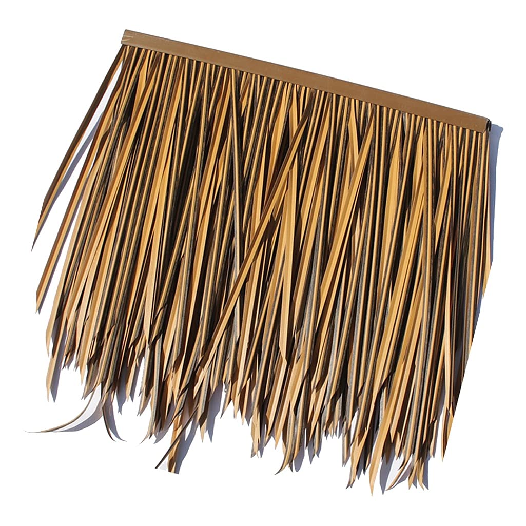 Tuiles de toit en chaume simulé en plastique pour gazebo et cabane | Lot de 30