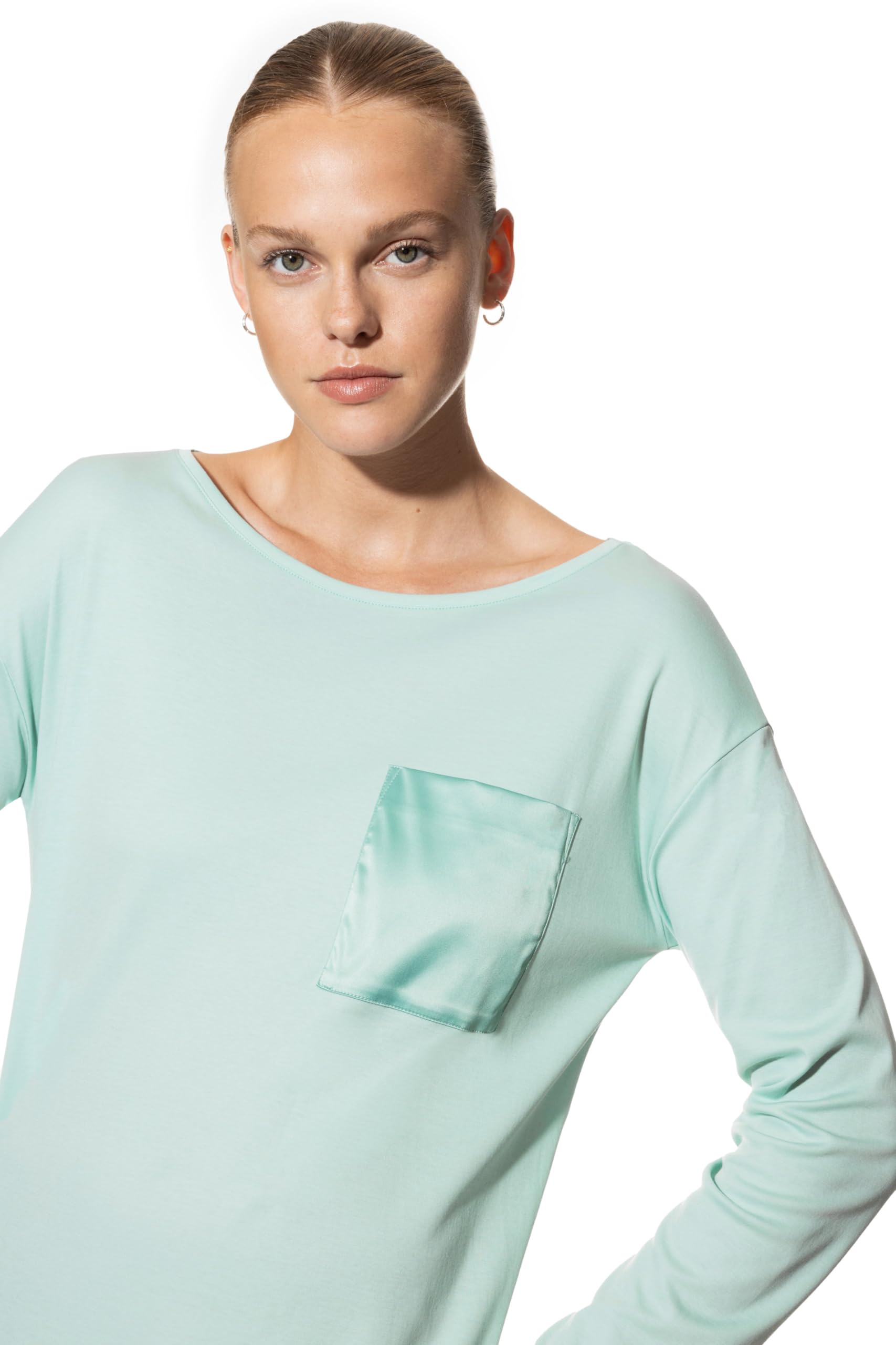 Mey Nachtwäsche Serie Malea Damen Nachthemden Sea Glass Light L(42)
