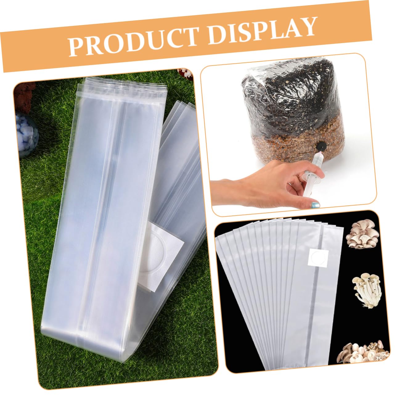 50pezzi Sacchetti Per Coltivazione Funghi Design Compatto e Facile Da Usare Per Giardinaggio Indoor e Laboratori Materiale Traspirante Con Filtro