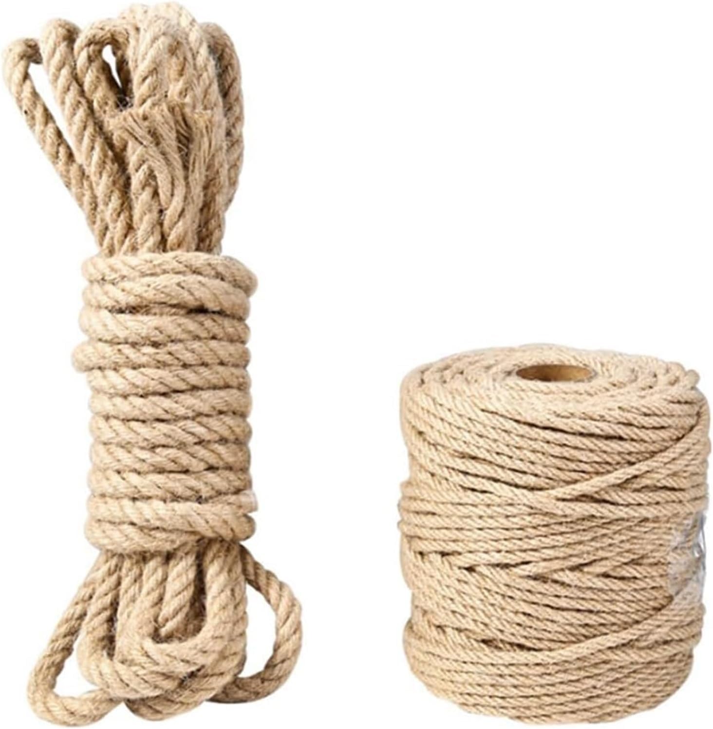 14mm Jute Hemp Rope 4Ply 25M Strong Craft Twine Bundling Hanging