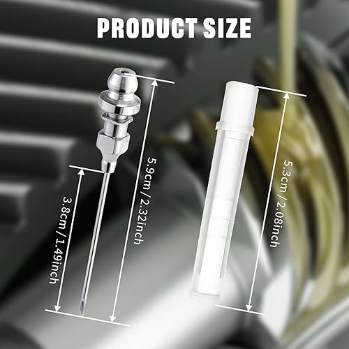 Miniatura 2 de Aguja inyector de grasa para cojinetes, dispensador de grasa de aguja extraíble 6 piezas, para inyectar grasa en rodamientos sellados y juntas CV