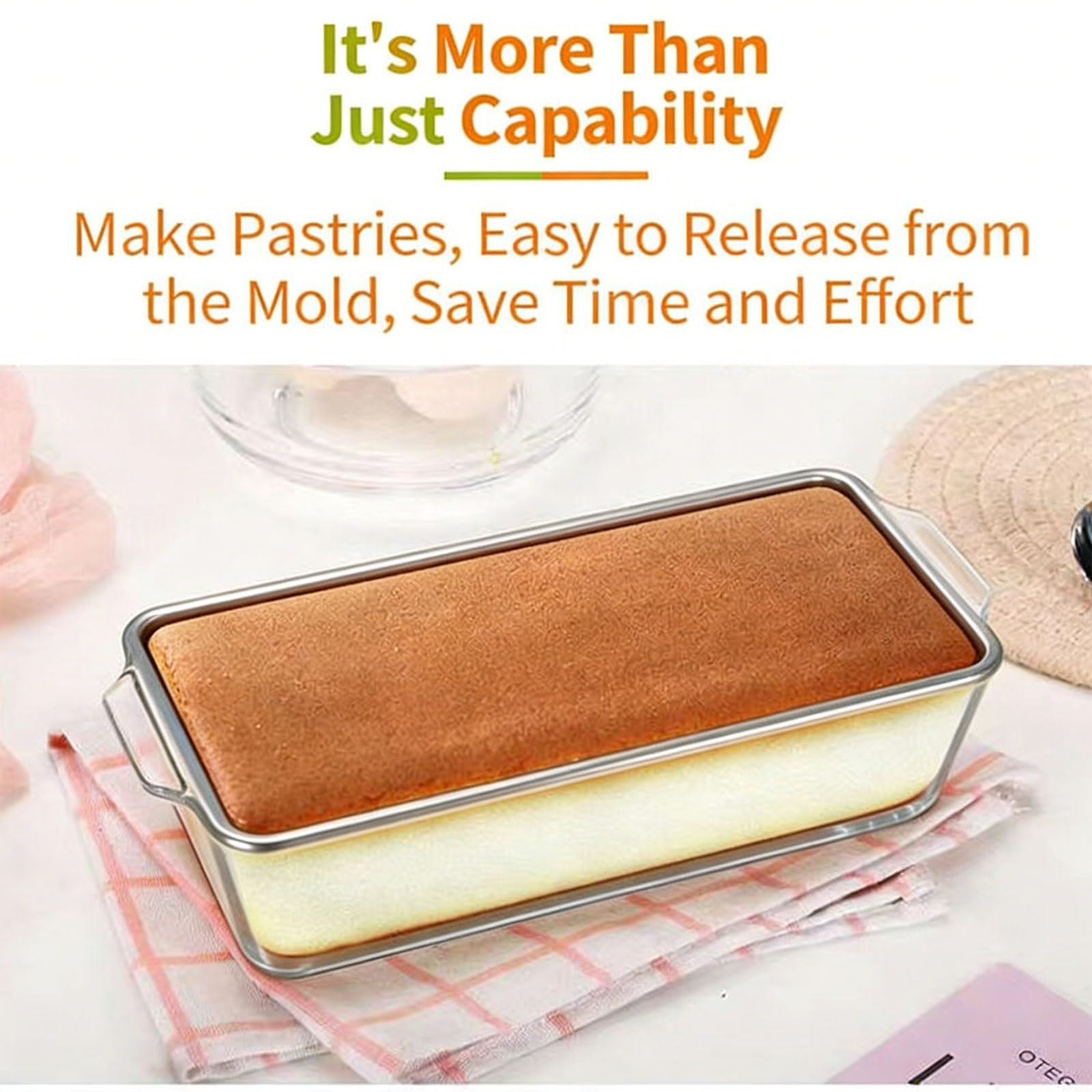 Molde para pan de vidrio de borosilicato alto con tapa de 27 x 14 x 7 cm para hornear pasteles y mantener la cocina de alimentos E