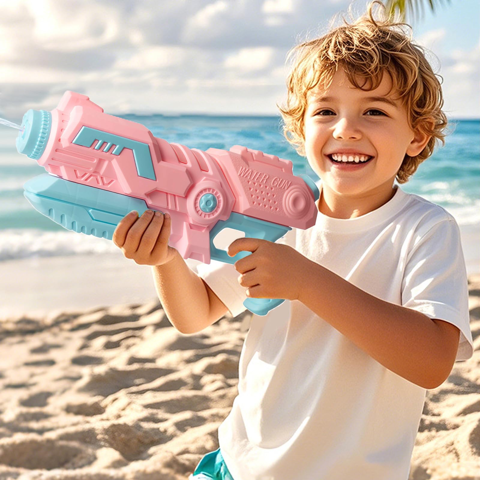 Różowy pistolet na wodę 650 cm3 Duży pistolet na wodę dla dzieci Dorośli 26-33 stóp Super Soaker Water Blaster Shooter, letnia plaża Basen Walka z wodą Squirter Zabawki dla dziewczynek