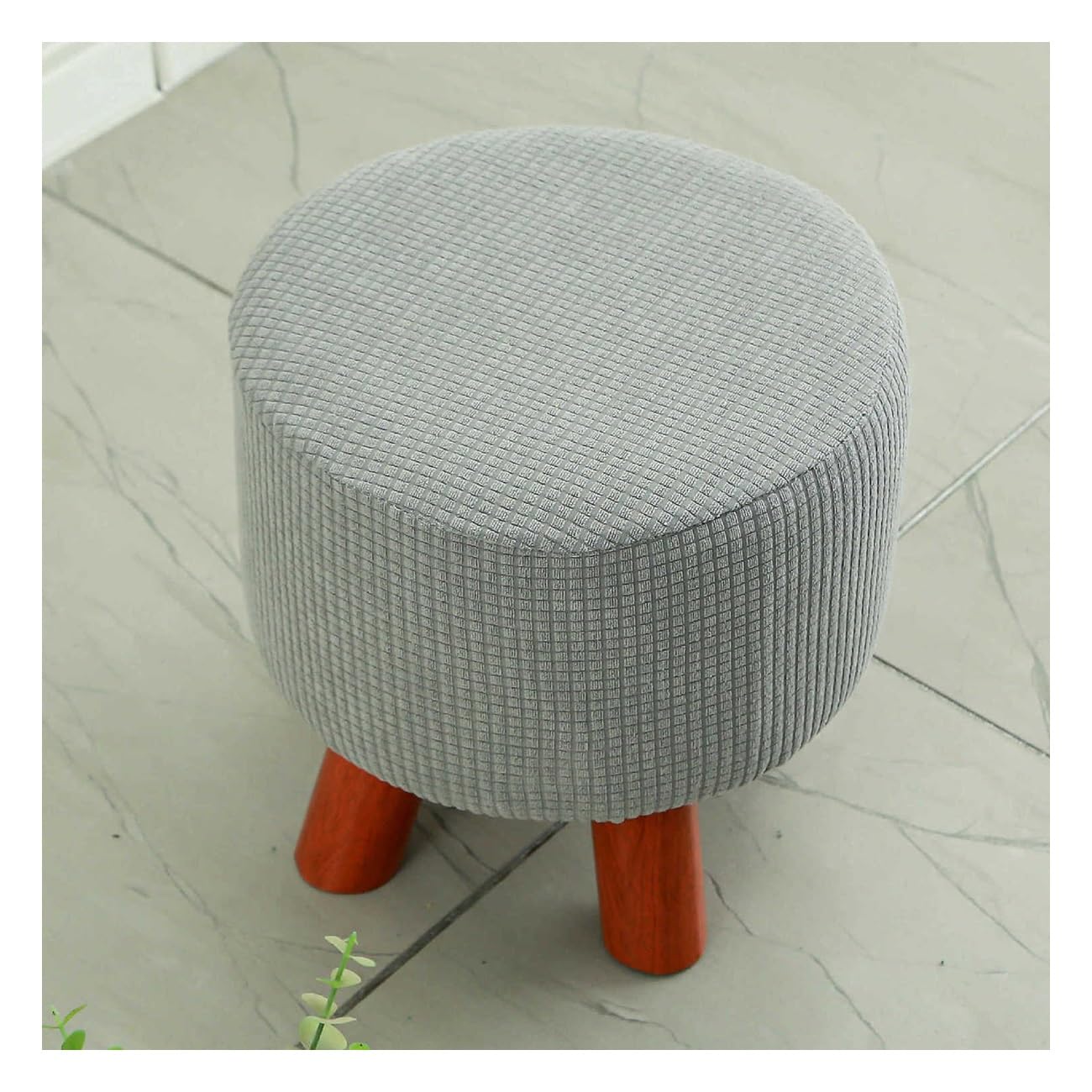 Ottomane Hocker Bezug Stretch - Waschbarer Schonbezug Für Rechteckige Fußhocker 90-120cm