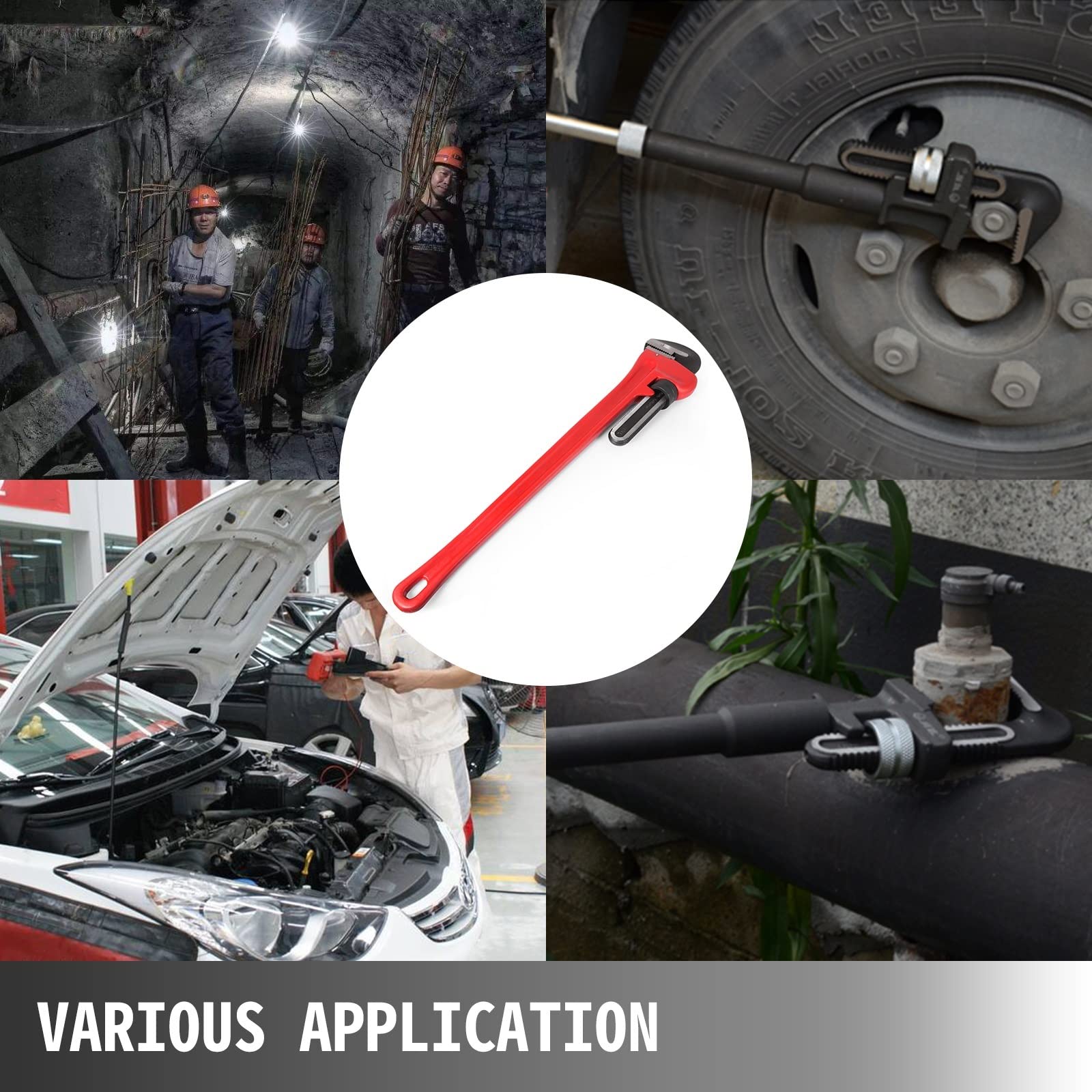 Klucz do rur przesuniętych klasy przemysłowej 60 Cal Heavy Duty hydraulik budowlany narzędzie do naprawy duży otwarty klucz szczypce narzędzia ręczne