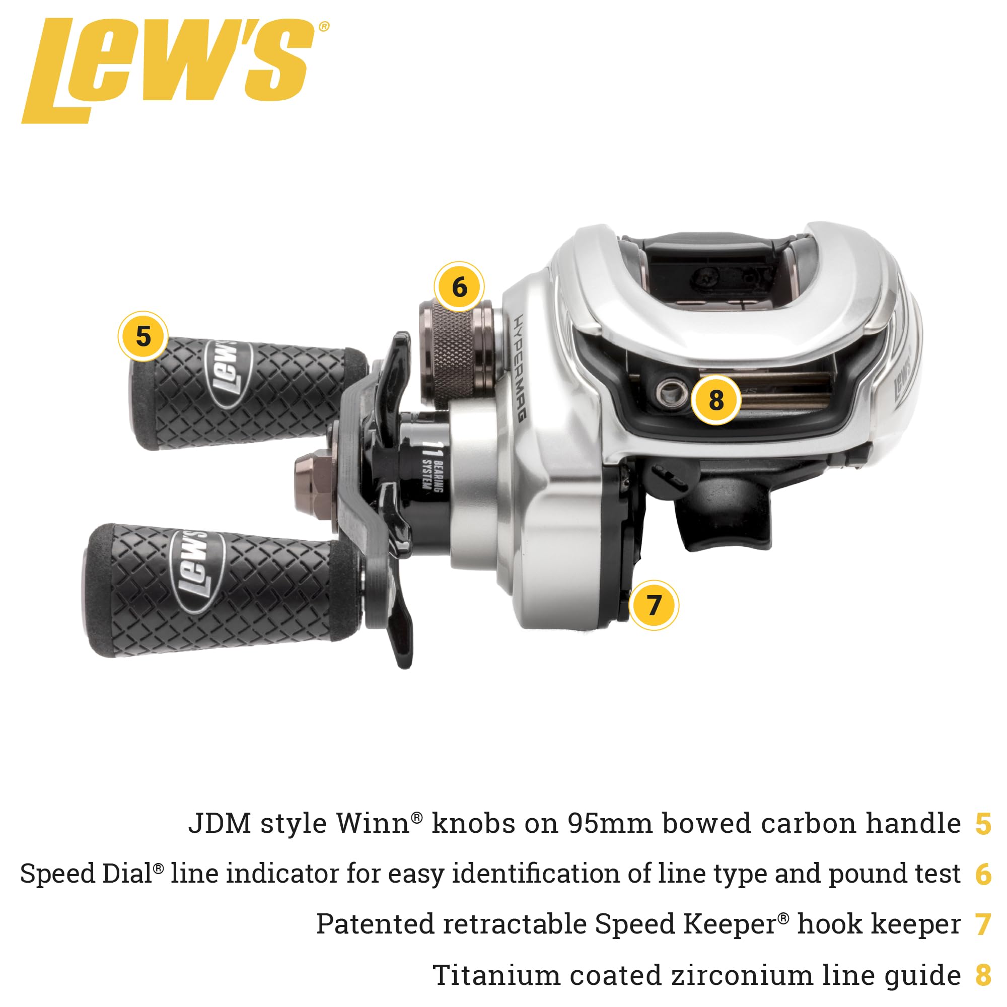 Moulinet casting Lew's Team Lew's Hypermag LH