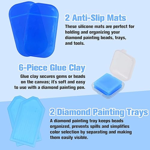 Miniatura 3 de ZYNERY Kit de 18 bolígrafos de pintura de diamante, puntas de metal y bolígrafos de resina, accesorios de herramientas de pintura de diamante con