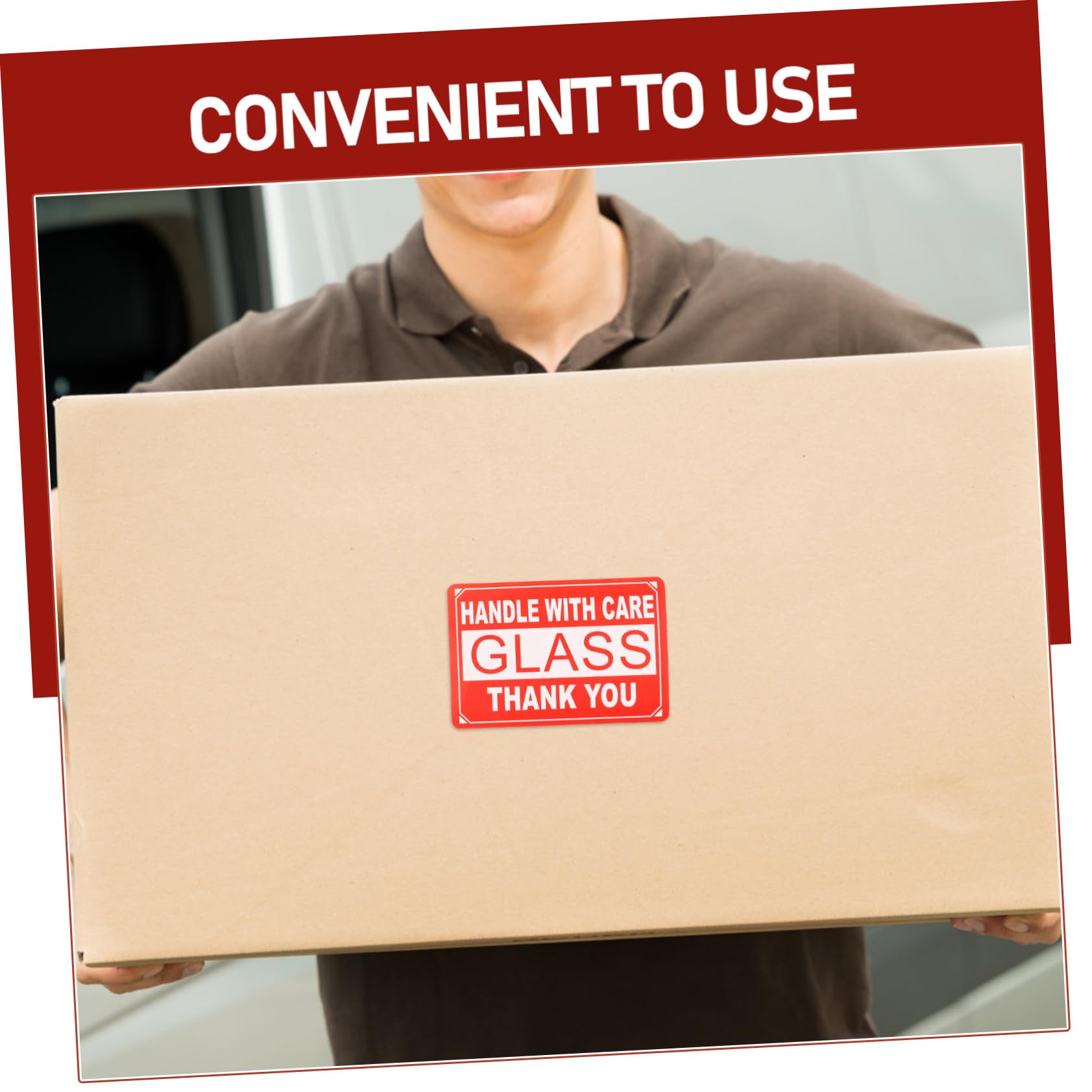 GLEAVI 4rotoli Etichette Adesive Fragili Stickers Di Per Imballaggio e Spedizione Facile Applicazione Resistente Per Protezione e Identificazione