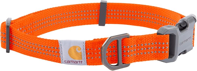 Coleira para Cães Carhartt de Nylon com Detalhes Refletivos Hunter Orange Tamanho Grande