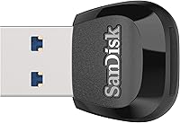 Vista 3 de Lector de tarjetas SanDisk (2 unidades) MobileMate USB 3.0 para tarjeta de memoria MicroSD (SDDR-B531-GN6NN) paquete con (1) adaptador Everything