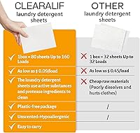 Vista 69 de CLEARALIF Laundry Detergent Sheets, Orange, 64 Load, CLEARALIF Laundry Detergent Strips Eco Friendly & Hypoallergenic