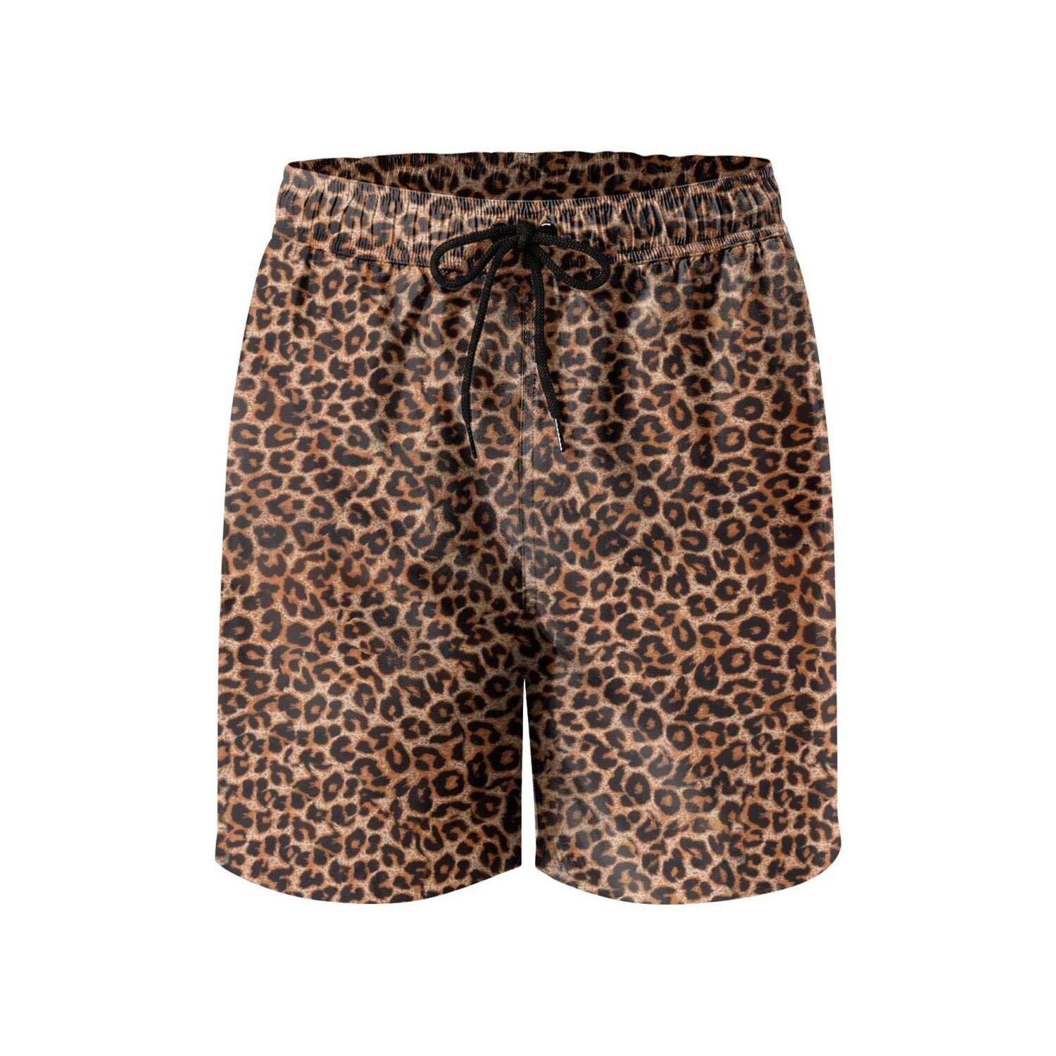IORTY RTTYMens Swim Trunks Quick Dry Swim Shorts with Mesh Lining Funny Leopard Print Swimwear Bathing Suits