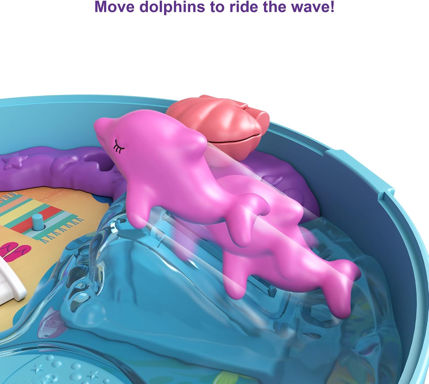 Polly Pocket GTM20 GTN20-Big Pocket World Beach Dolphin Compact - Image 4