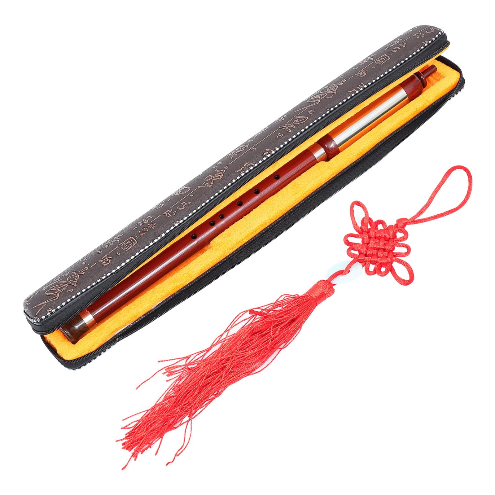 Vaguelly Bawu Strumento a Fiato Tradizionale in Resina Custodia Portatile, Leggero ed Elegante, per Ensemble e Accompagnamento Danza,
