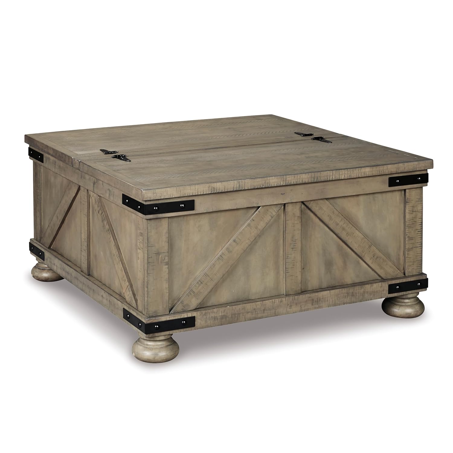 Signature Design by Ashley Aldwin Farmhouse Square Coffee Table with ...