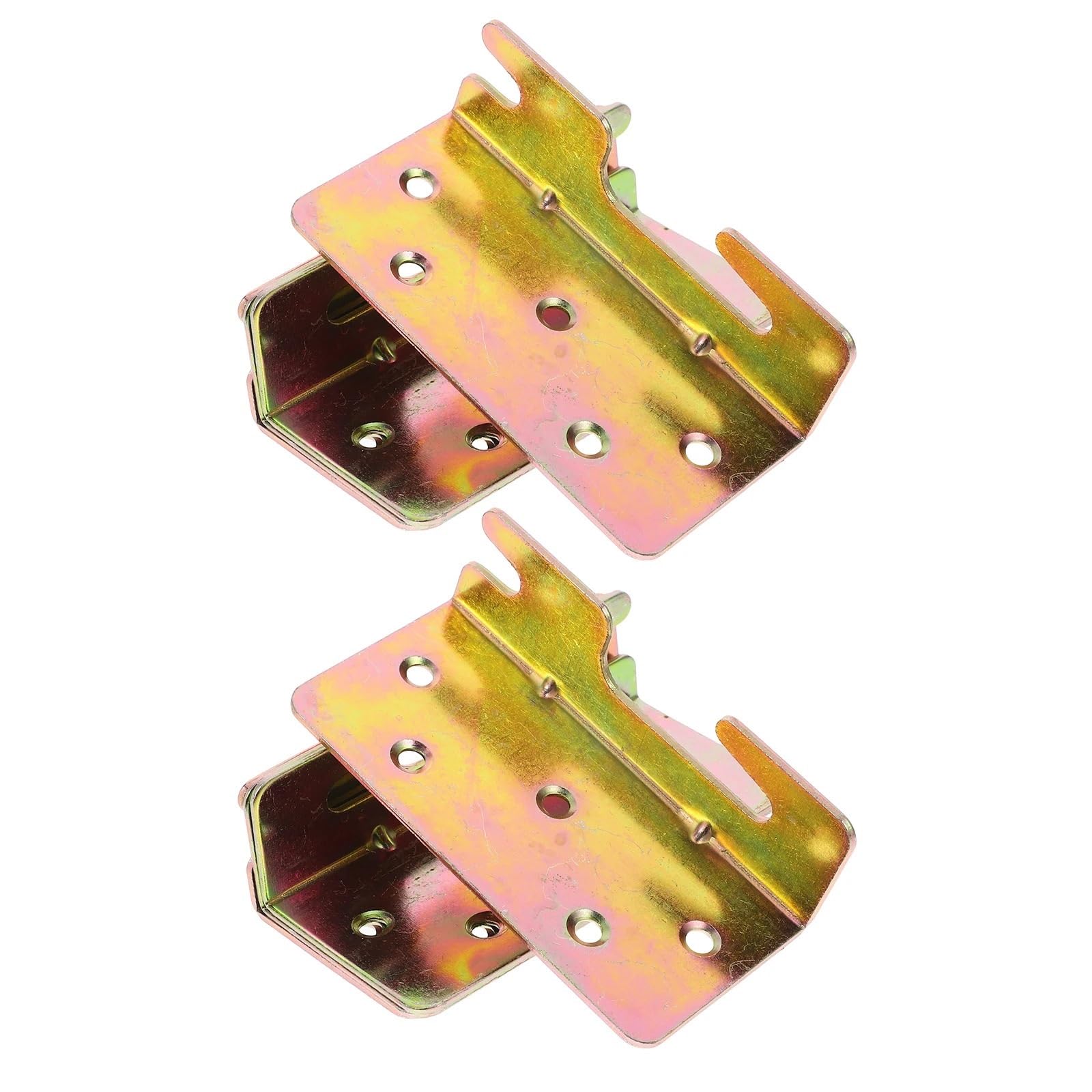 Huwoyg One Color 8Pcs Golden Brackets Bed Frames Connector Furniture Hardware Accessories Reliable Easy Installation Wooden Connectors For Beds