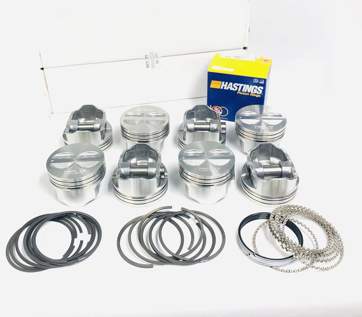 Buy Sealed Power Cast Flat Top Pistons and Matching Cast rings set