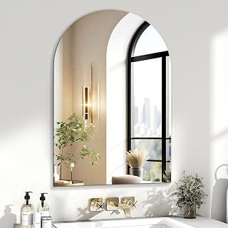 Wall Mirror, Frameless, Decorative Mirror, 45 x 60 cm, Modern Mirror, Wall Mirror for Bathroom, Living Room, Bedroom, Guest Toilet Without Frame for Hallway, Bathroom, Living Room, Bedroom