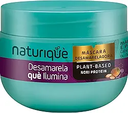 Naturiquè, Máscara Capilar, Para todos os tipos de cabelos, Desamarela què ilumina, Neutraliza os tons amarelados e alaranjados dos cabelos loiros ou com mechas, 300ml