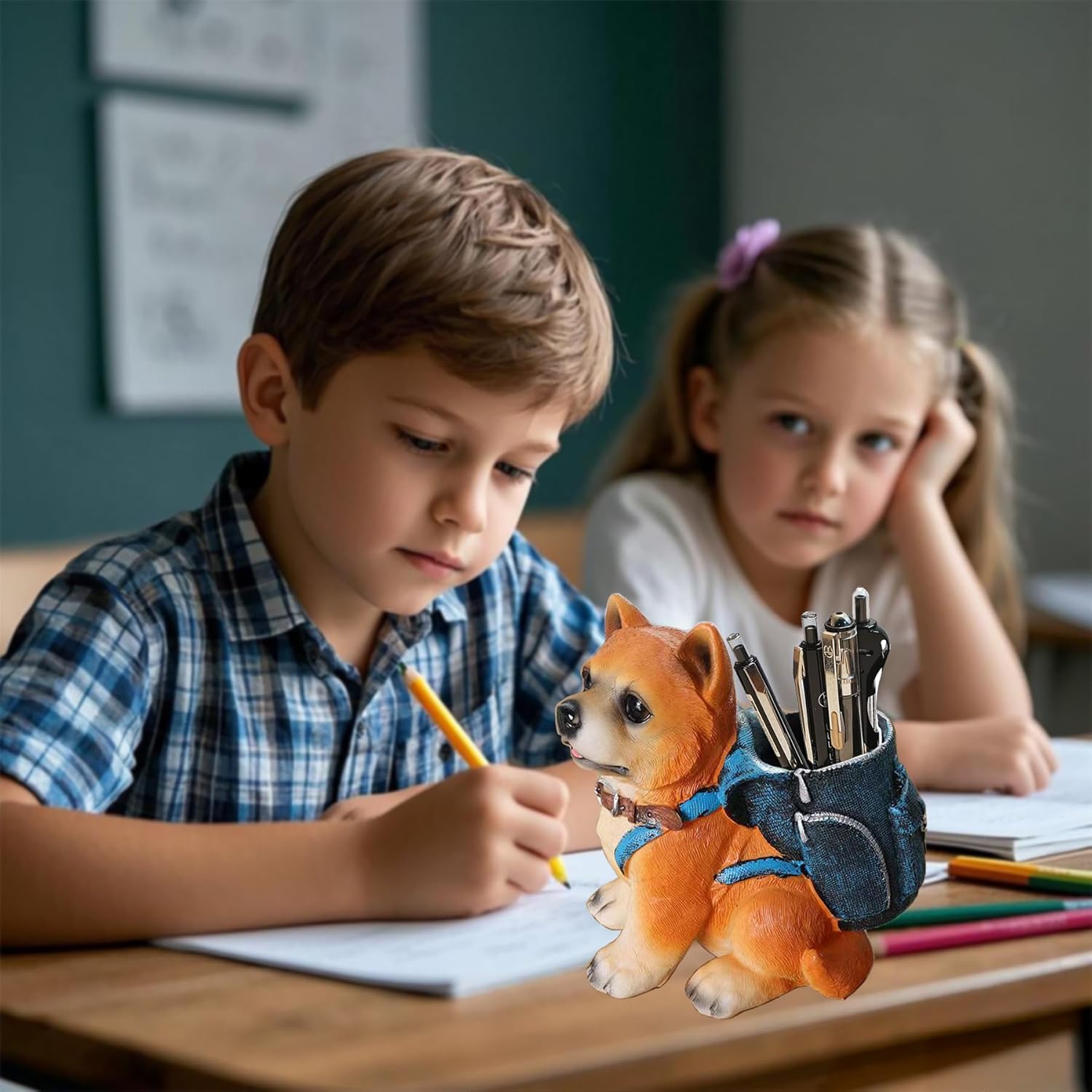 Dog Pen Holder for Desk Cute Pencil Holder Creative Desk Pen Organizer for Home Office School Ideal Gifts for Women Mom Dog Lover or Kids - Image 3