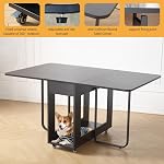 FUNROLUX Foldable Dining Table 35.4" Extra Wide - Space Saving Drop Leaf Table with Full Plywood, Storage, Heavy Duty 300lbs, Folding Dining Table for Apartments/RV/Home, Black