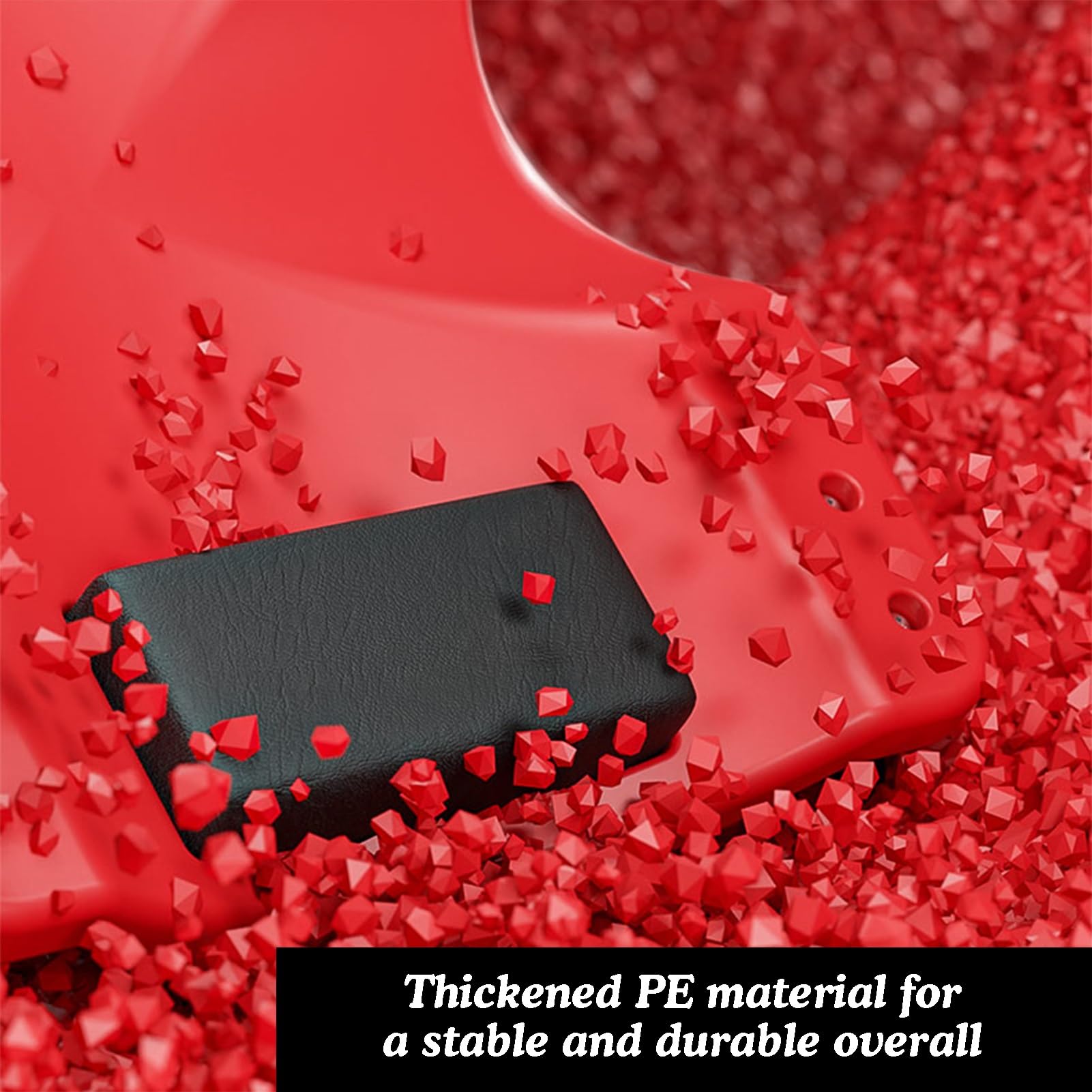 Niskoprofilowa Plastikowa Leżanka Warsztatowa Z Kieszeniami Bocznymi, Leżanką Samochodową I Siedzeniem Pneumatycznym, Do Warsztatów(Red,102x48x11.5cm)