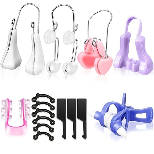 Juego de 7 clips para levantar la nariz, herramienta de reducción de puente nasal, herramienta de silicona para clip de belleza, herramientas para