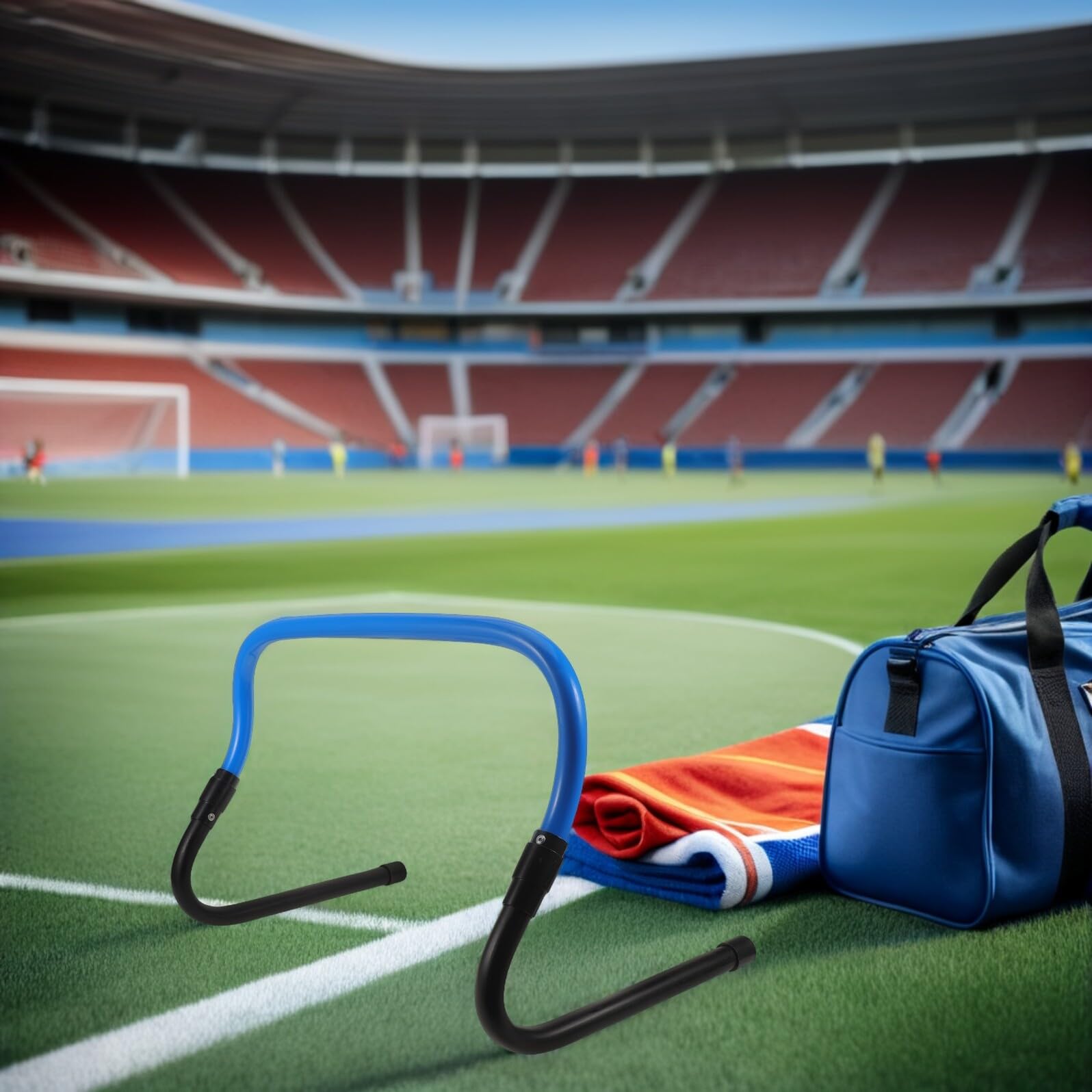 Vallas de Agilidad para Ajustables y Desmontables Equipo de Entrenamiento de Velocidad para Fútbol Baloncesto y Deportes al Aire Barras Resistentes Amarillas para Práctica de