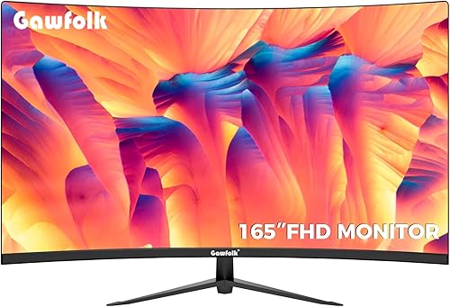 Miniatura 8 de 2K 165Hz Curved Monitor, 27 Inch QHD 2560x1440p 144Hz Gaming Monitor with AMD FreeSync, Flicker-Free, 2X HDMI 2.0, DP 1.4, Ultra-Thin Frameless
