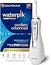 Waterpik Cordless Advanced 2.0 Water Flosser For Teeth, Gums, Braces, Dental Care With Travel Bag and 4 Tips, ADA Accepted, Rechargeable, Portable, and Waterproof, White WP-580, Packaging May Vary
