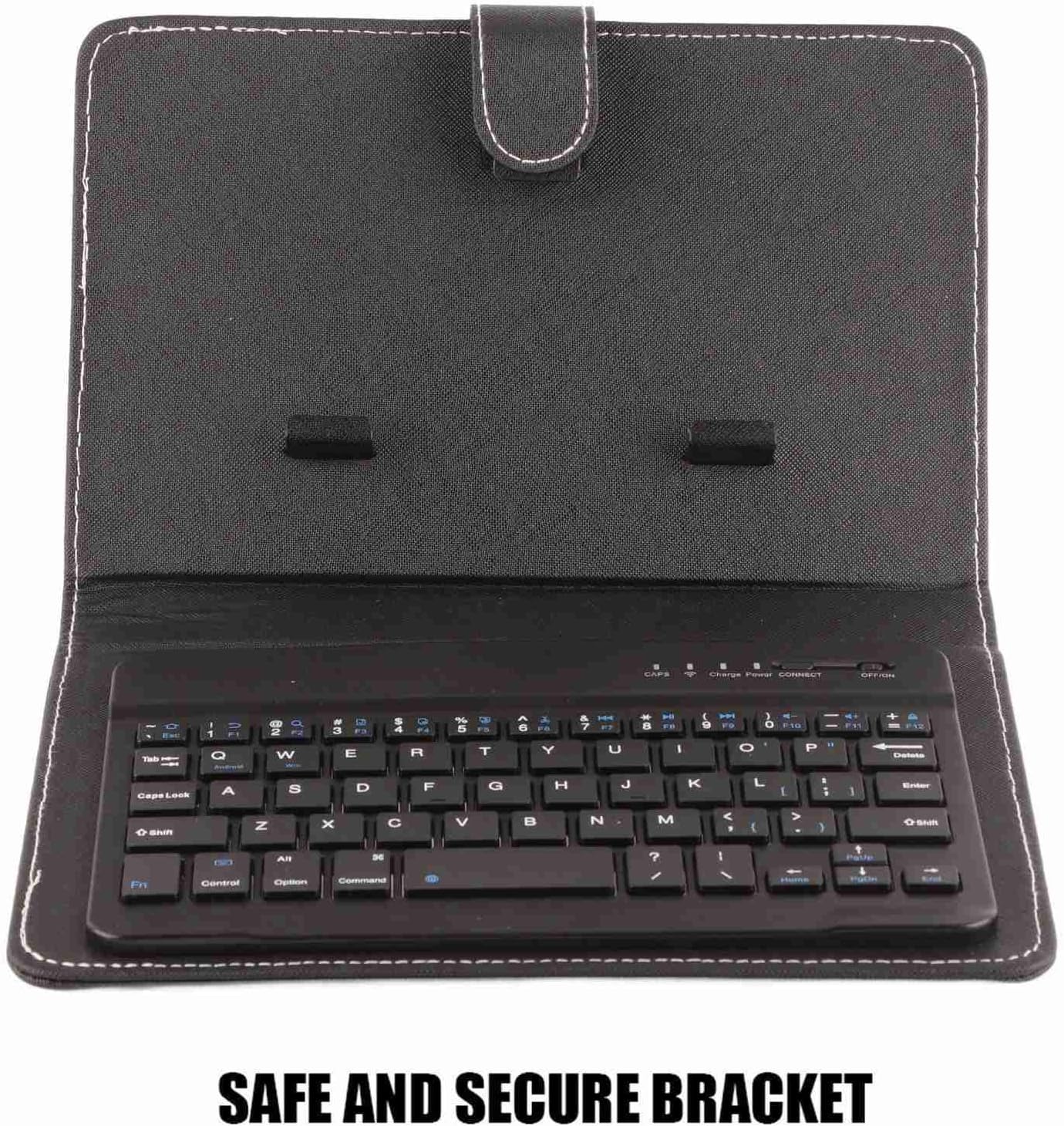 Cuifati Bluetooth Keyboard & Case,2 in 1 Stylish Folio Stand case Cover + Detachable 3.0 Bluetooth Keyboard,for 4.5"-6.8" Android, and iOS Phones(Black) image 5