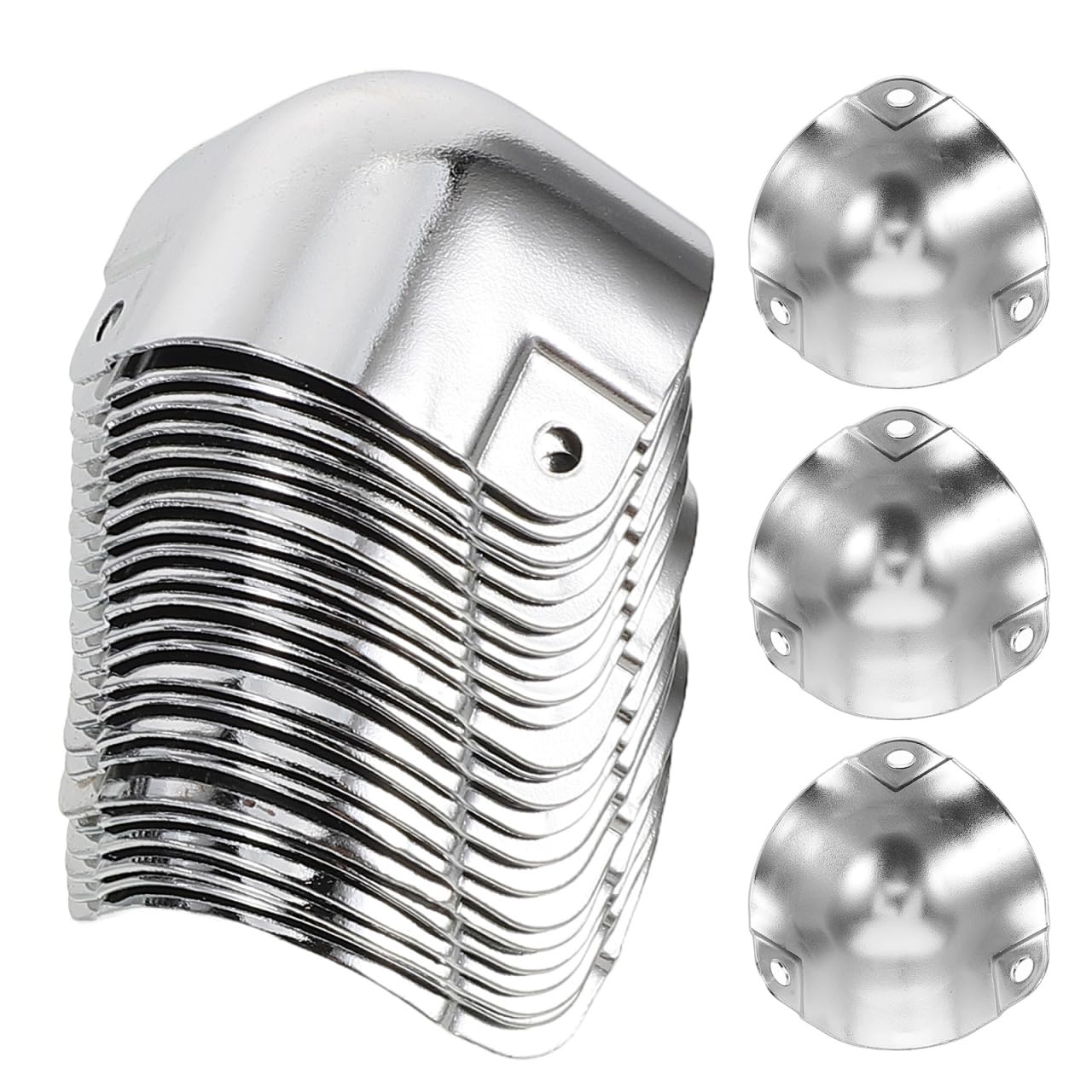 BESTYASH Lot de 20 protections d'angle en aluminium pour mallette à outils et valise volante - Coins robustes pour une protection complète des bords lors du transport et des voyages - Acier inoxydable