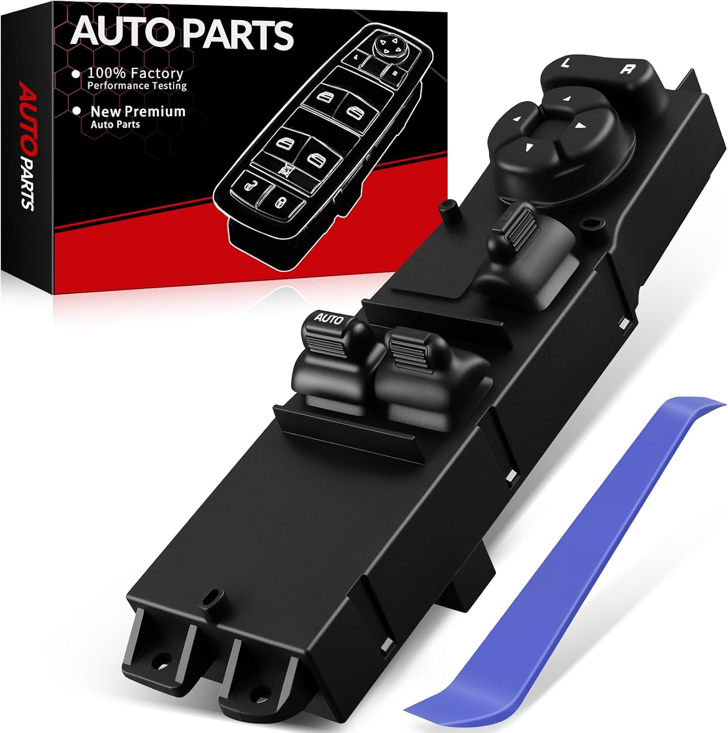 Front Left Driver Side Master Power Window Switch fit for:-Dodge for:-Ram 1500 2500 3500 2002-2009, Dakota 2003-2004, Control Door Switch Replace OE# 56045538AD 56049804AA 56049804AB