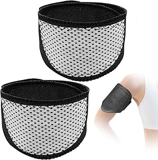 2 Pcs Arm Trimmers for Flabby Arms, Adjustable Slimmaionix Arm Trimmers Arm Sweat Bands for Weight Loss, Self-heating Shaping Arm Trimmers Arm Fat Slimmer Arm Shaper Bands for Sports Workout (Black)