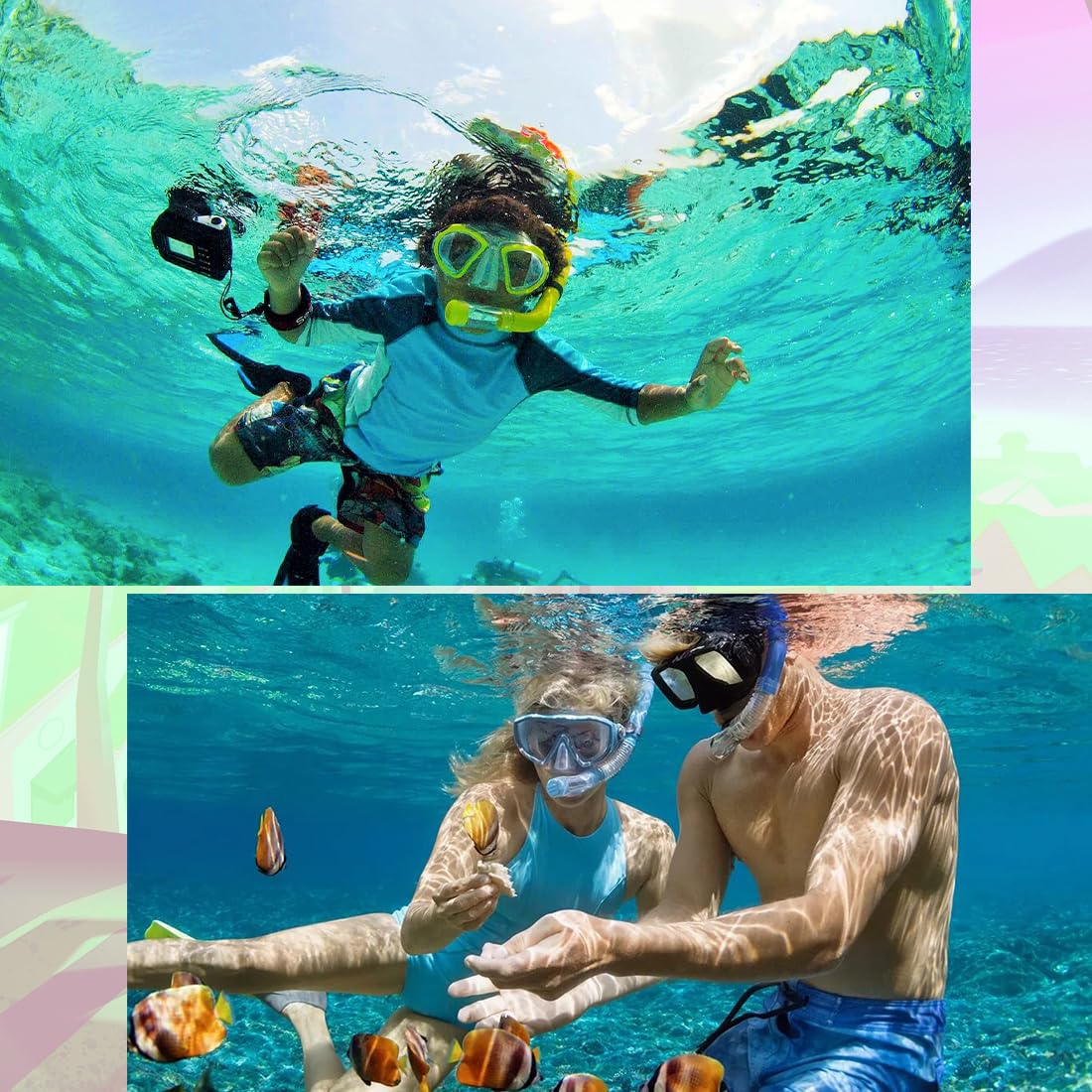 Boccaglio per Snorkeling 2 Pezzi, Ricambio Sostituzione Bocca in Silicone Trasparente, Universale per Tubo di Snorkeling, Facile da Montare e Igiene Sicura