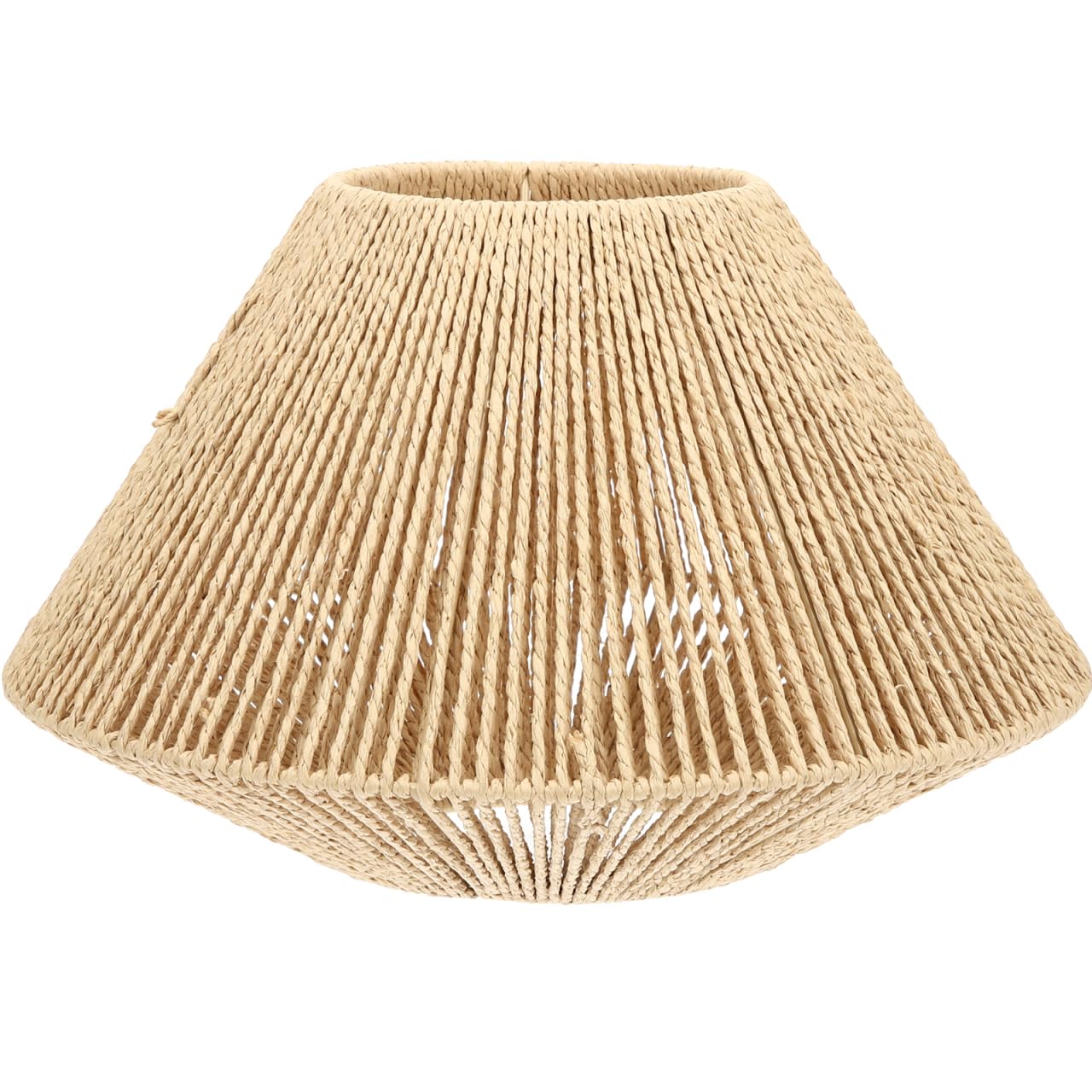 Angoily Rattan Lampshade Lamp Shades Table Lamps Vintage Decor Floor Seagrass Shade Ceiling Reusable Accessory, 30x30cm (734337V01D)